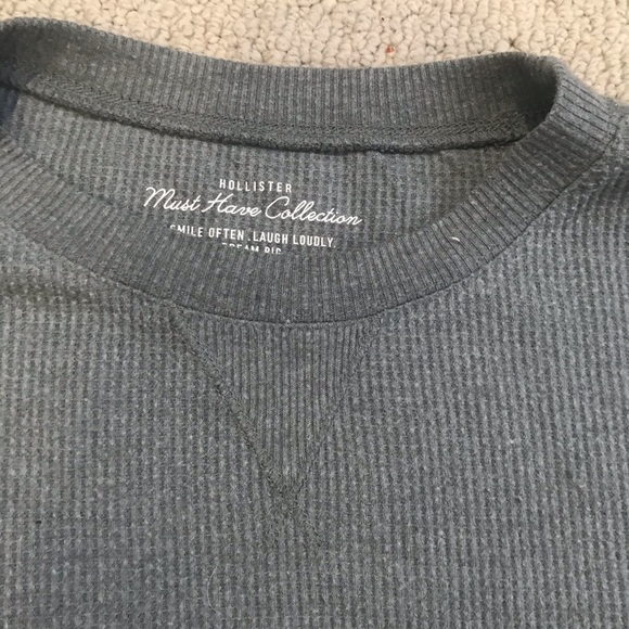 grey loose long sleeve tee - Picture 4 of 4